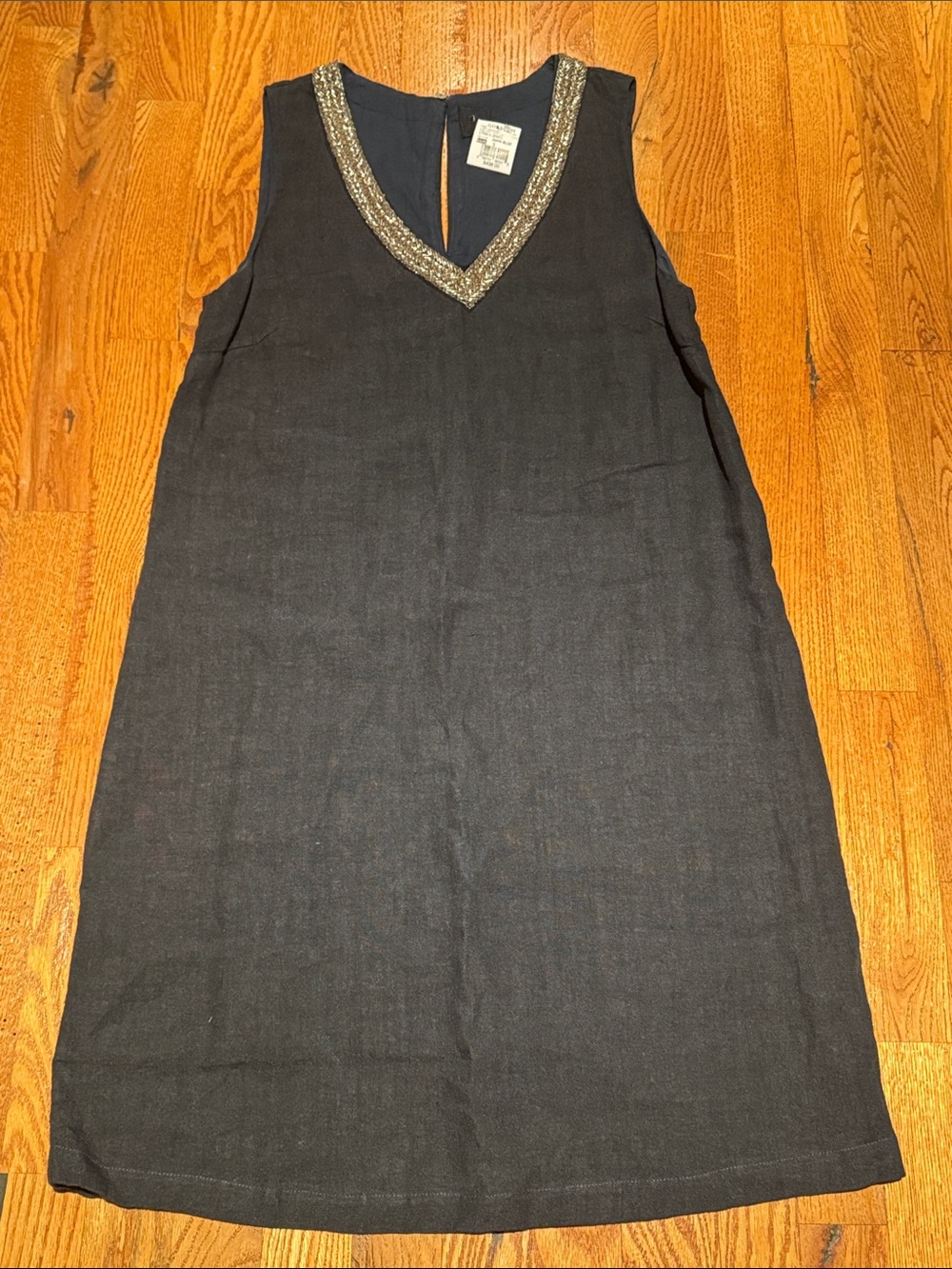 120% Lino navy linen dress size 42 / US 6-8